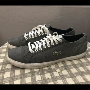 Men’s Lacoste grey canvas shoes